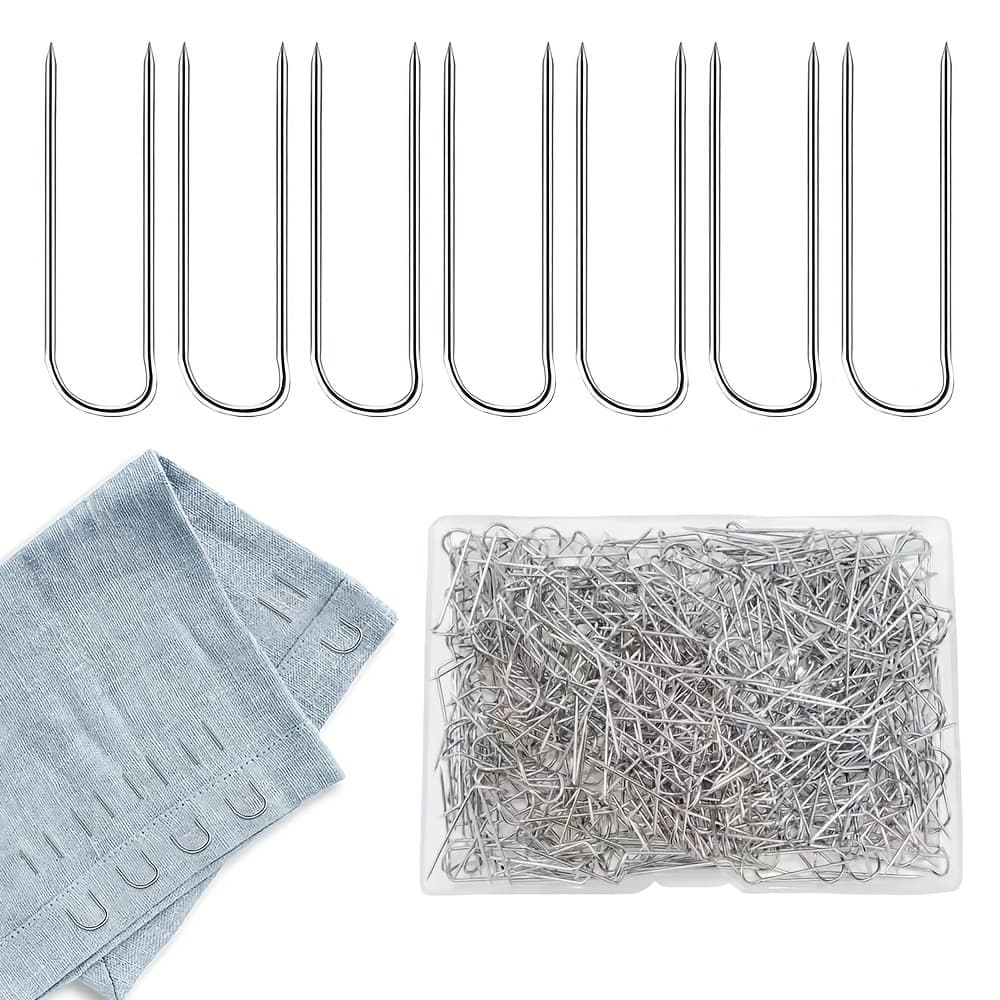 TEMU 60pcs Stainless Steel Double Age U-fork Pins, Sewing Pins For Quilting, Fabric, Crafts, 60pcs
