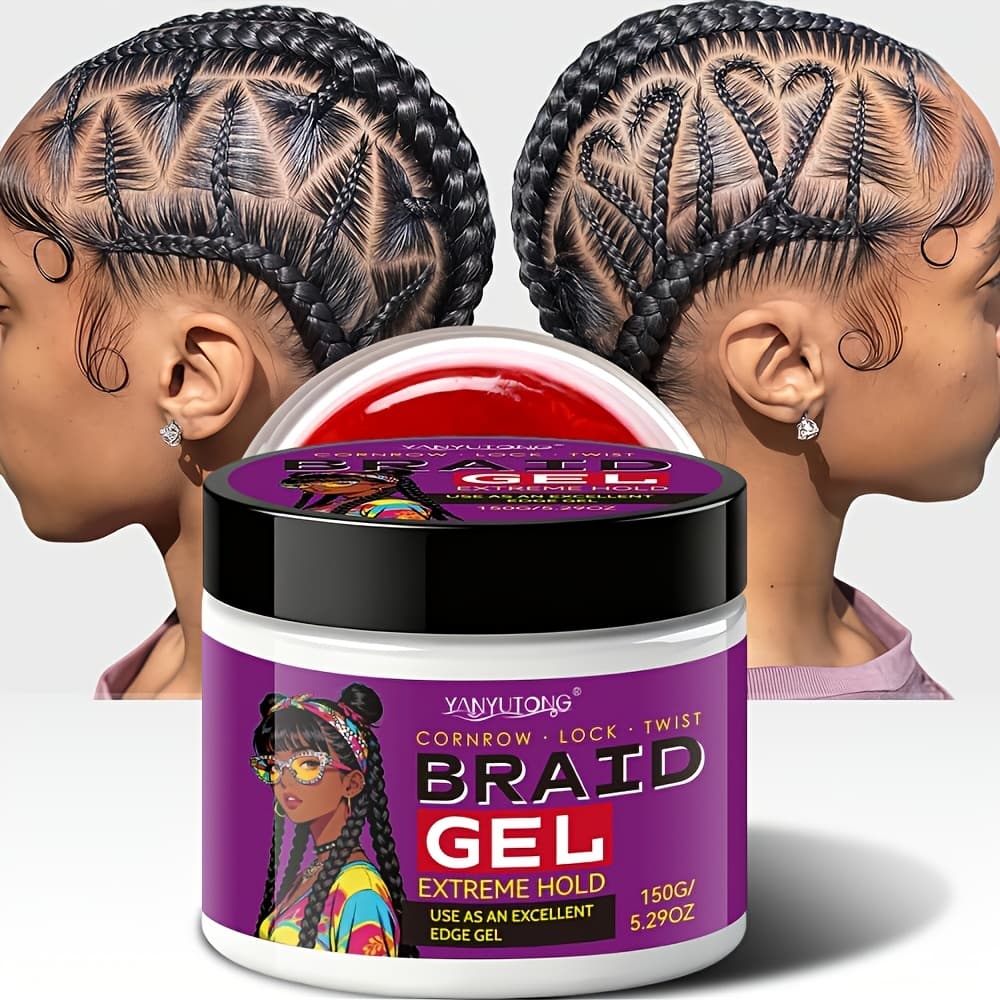TEMU Natural Quick-dry Long-lasting Styling Braiding Gel, Moisturizing, Non-greasy, , Edge Control For Corn , Smooth Weaving, Locking, Twisting, Dreadlocks, Hair Wax