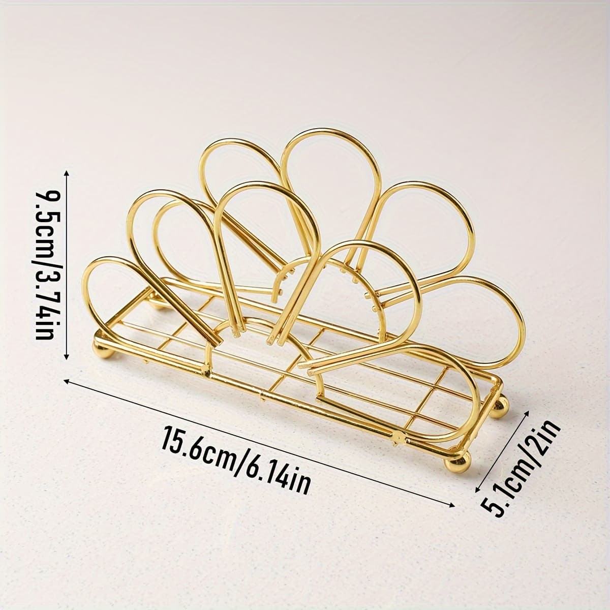 TEMU 1pc Sunflower Shaped Tissue Holder, -shaped Vertical Napkin Organizer For Restaurant Tabletop