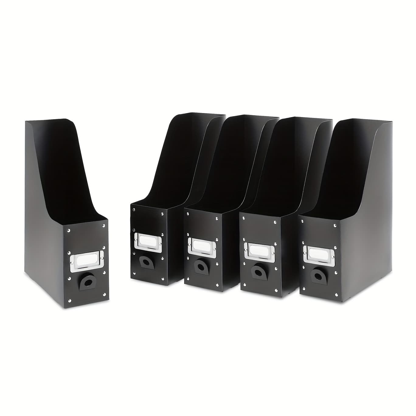 TEMU Set Of 5 Plastic Magazine Holders For Versatile Storage Of Magazines, Documents, Books, And Items, Ideal For Organizing At Home, , Or In Classrooms