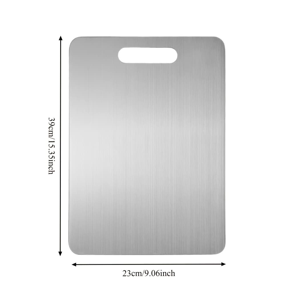 TEMU Premium Stainless Steel Cutting Board Set | Durable, Easy To Clean, Kitchen Prep, Space Saving, Rust Proof, Bpa Free, Food Preparation Safe, 304 Stainless Steel, Polished Surface