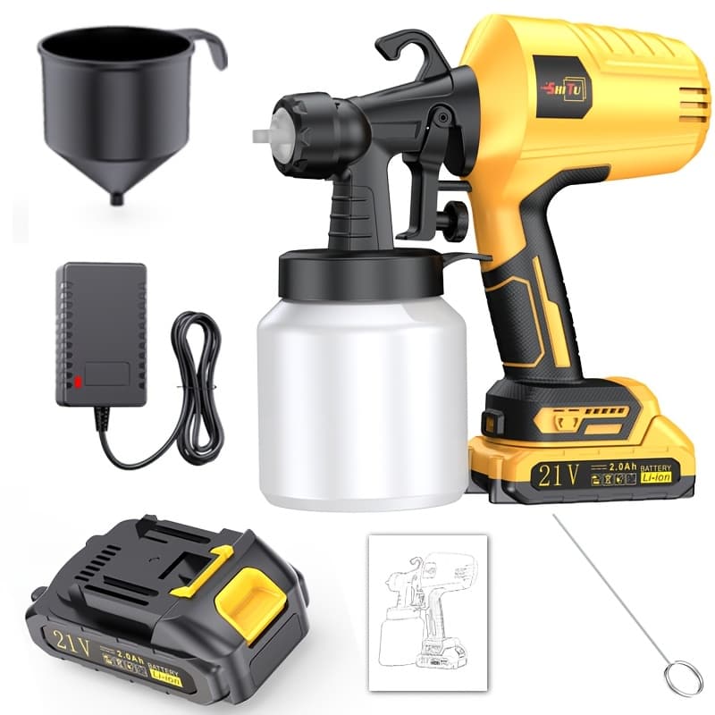 TEMU Battery-operated Spray Painting Device, Wireless High-voltage Spray Gun, Easy To Clean, Suitable For Home Decor, Furniture, Cabinets, Fences, Walls, And Doors