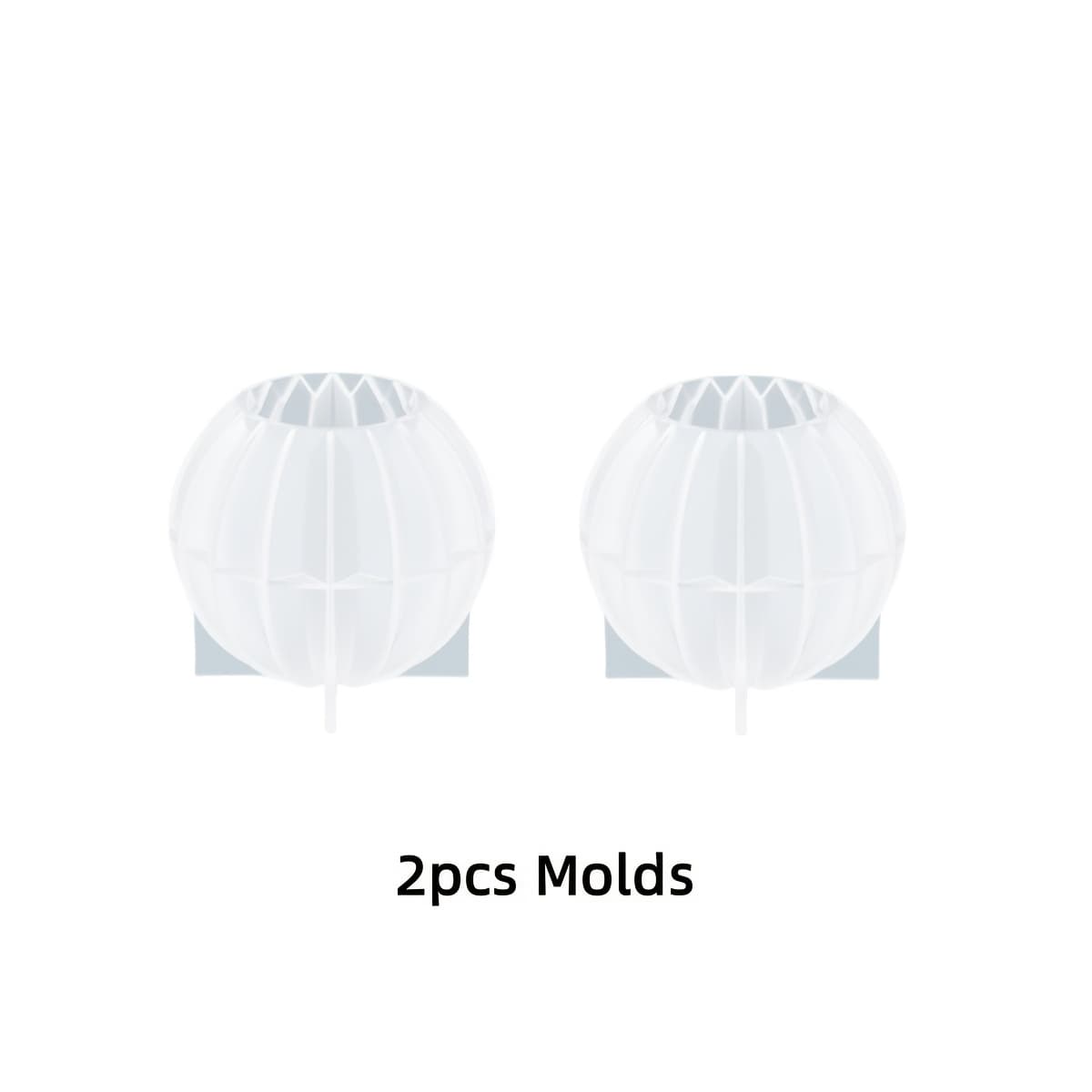 TEMU Silicone Mold For Spherical Candles, Spherical Fan-shaped Aromatherapy Production Mold, Used For Making Christmas Ball Molds With Plaster Striped Ball Decoration