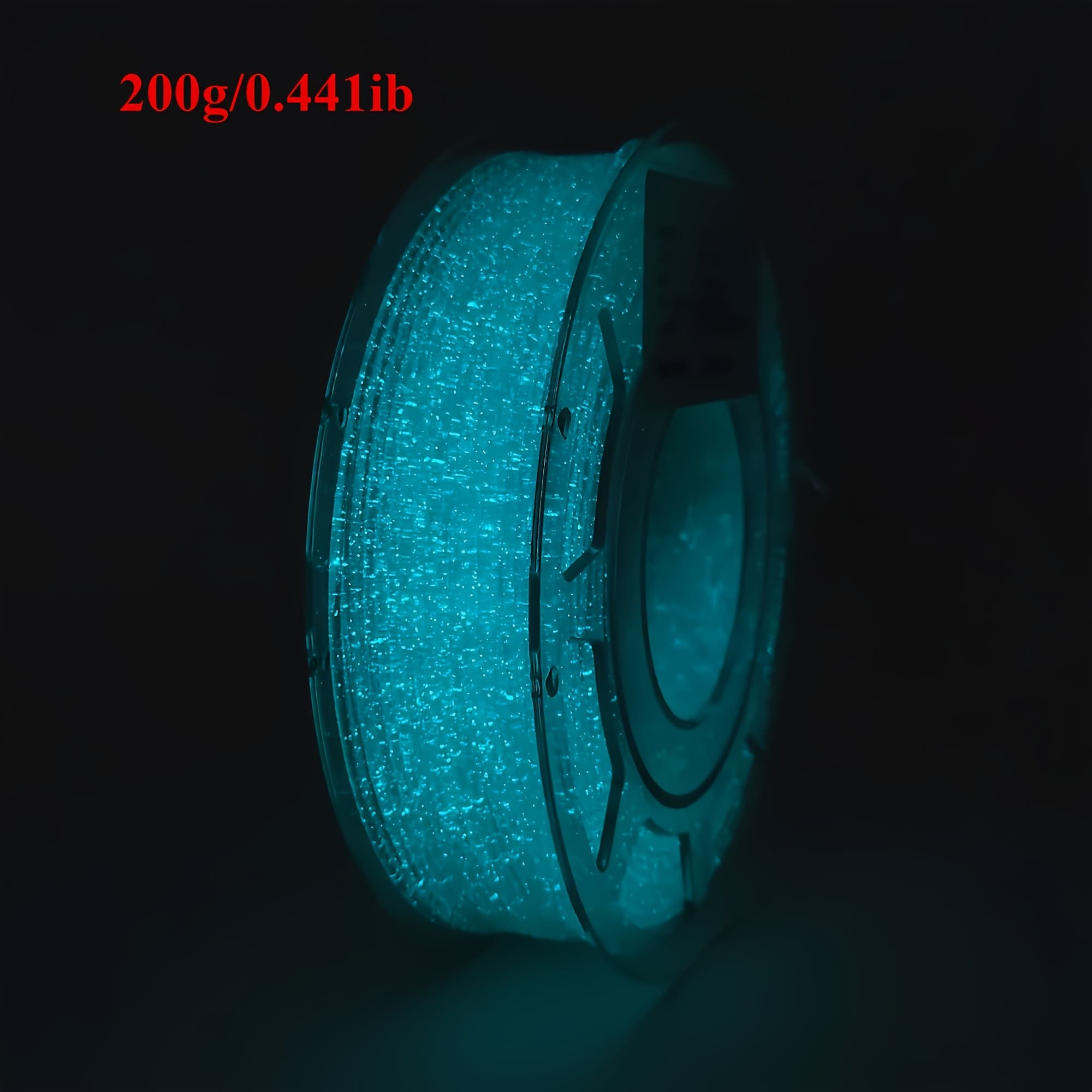 TEMU 1 Roll 3d Printer Filament, 1.75mm Glow In The Dark Green And Blue, Soft Pla Flexible 3d Printing Filament, Best With Uv Lamps, 200g Spool, Dimensional +/- Mm, Fit Most 3d Printers