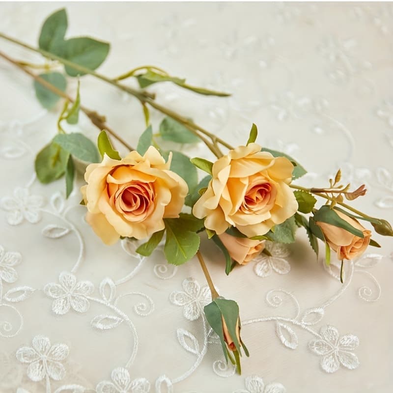 TEMU 1 Bundle Rose Artificial Flower, For Home Decor, Outdoor Decor, House Decoration, Photography Background, Photo Booth Props, Picnic Party Supplies, Garden Decoration