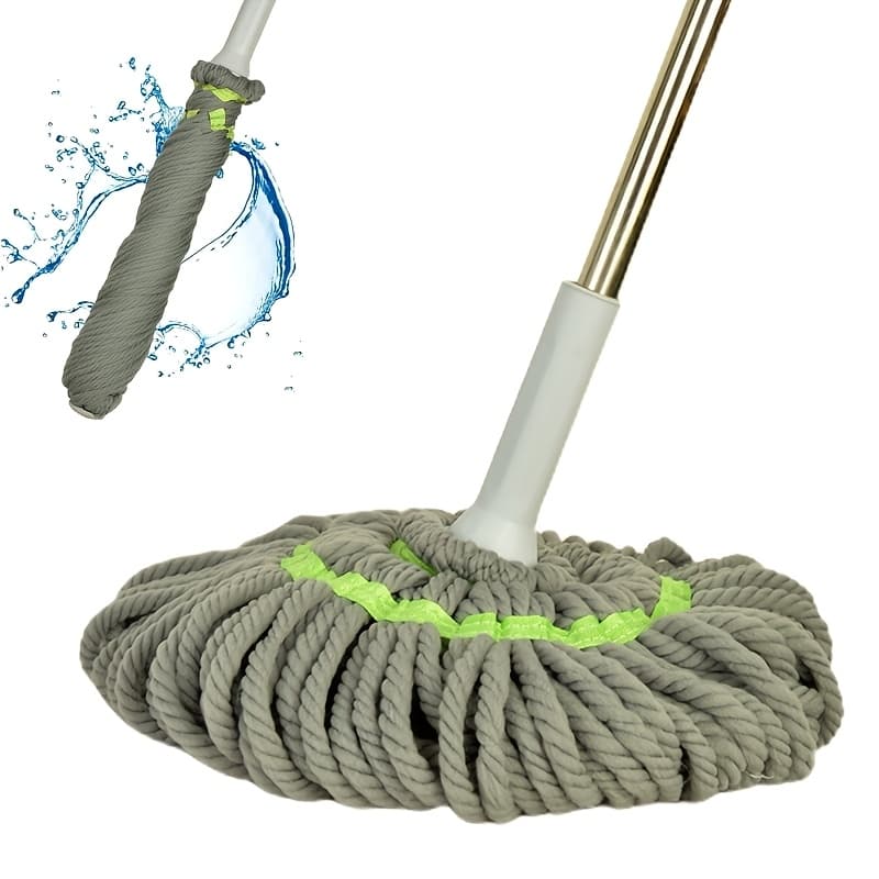 TEMU Long Handle Self-wringing Mop: Detachable & Replaceable Head For Deep Cleaning Hardwood, Tile & Grout - Wet/dry Floor Tool For Home & Commercial Spaces
