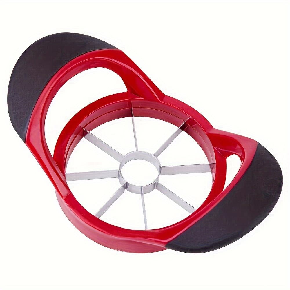 TEMU 1pc Stainless Steel Slicer Tool - Ergonomic Red & Design, Durable Kitchen Gadget For Slicing, Perfect For & Baking, Slicer For Kitchen, , Modern Kitchenware