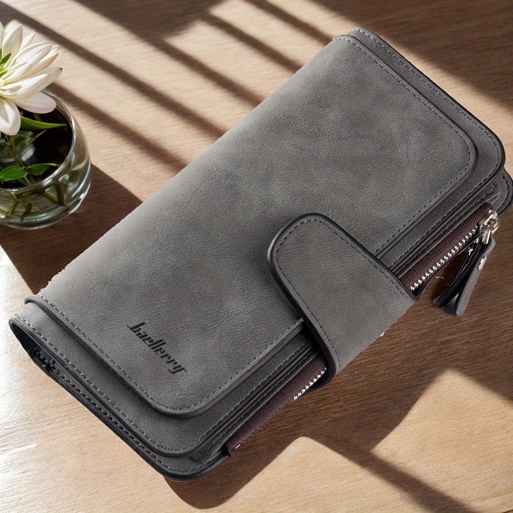 TEMU Long Wallet For Women, Large Capacity Trifold Credit Card Holder Organizer Clutch, With Zipper Coin Pocket Cellphone Handbag