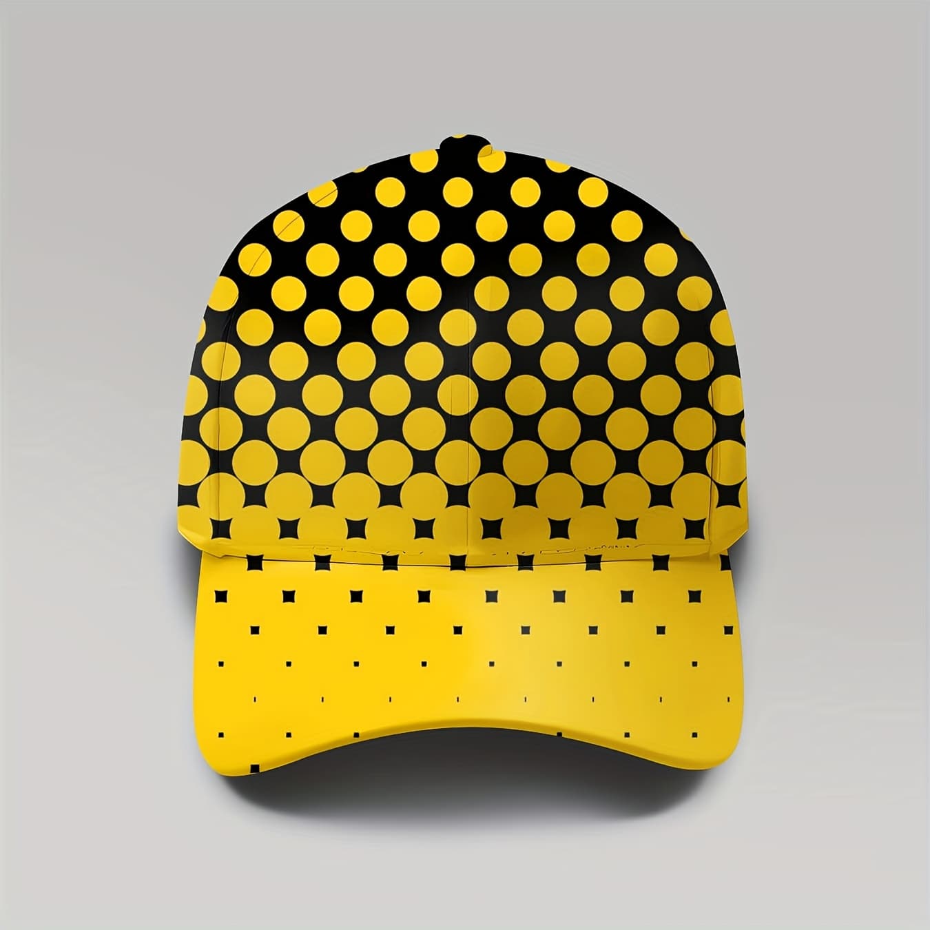 TEMU 1pc, Vintage-style With Polka Dots In Yellow And Black, Designed For Women, , Casual And Trendy, Offers, And Is Breathable