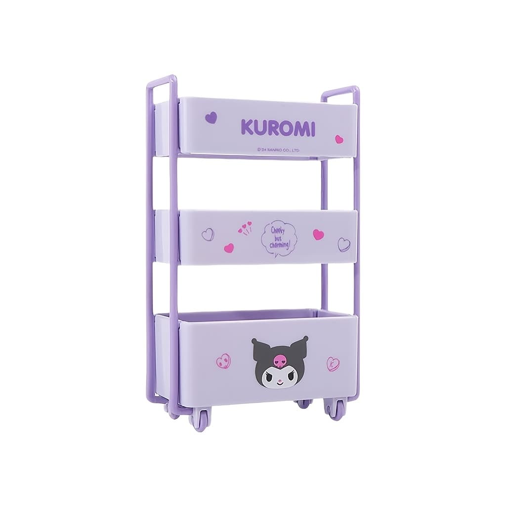 TEMU 1pc Kuromi & Cinnamoroll & Pompompurin Storage Basket Desktop Trolley Storage Basket, Cartoon Cute Design, Suitable For Rooms, Offices, Easter, Labor Day,