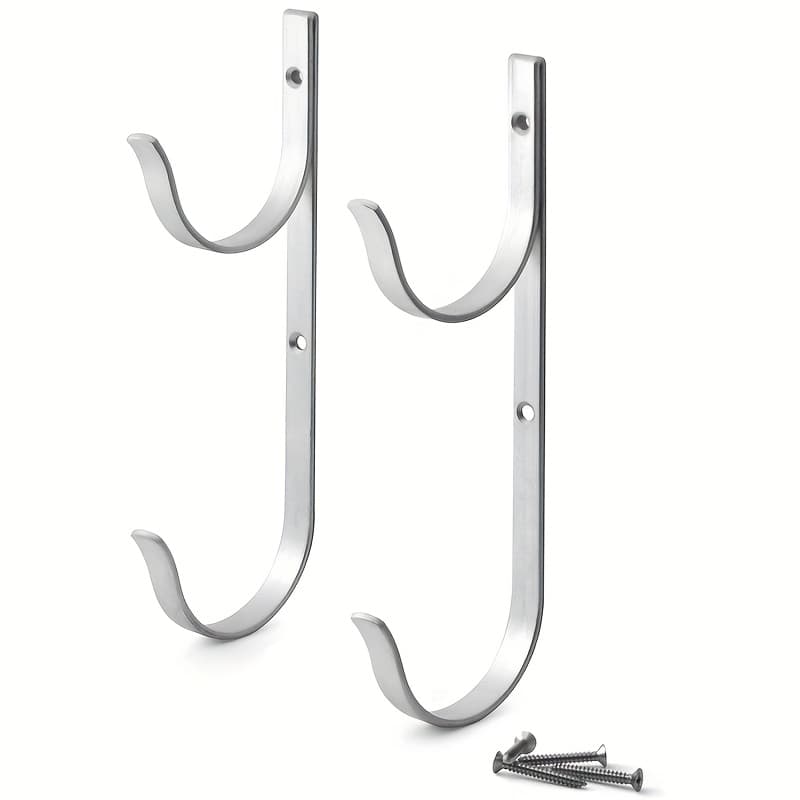 TEMU Metal Stainless Steel Heavy Duty Pool Hooks, Telescopic Pole Hanger, Ideal For Swimming Pool, With Garden Tools And Swimming Pool