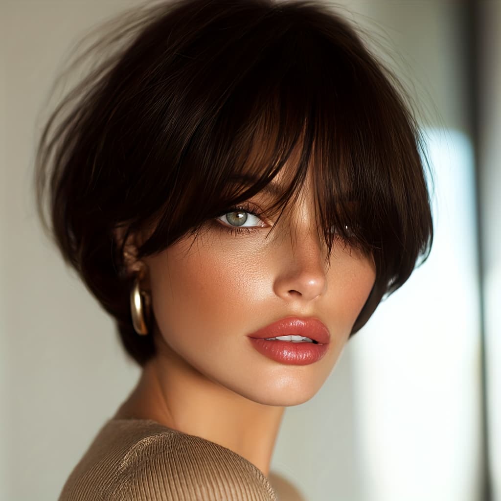 TEMU 12-inch -made Bob With Straight/compact Weft, Adjustable Net Designed For Smaller Head Sizes