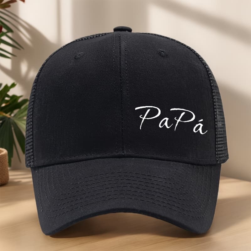TEMU Papa Letter Print High-quality Baseball , Spring/summer Mesh Breathable Sweat-wicking Duckbill , Outdoor Casual Sports, Shopping, Vacation Sun Hat, Fashionable Color-block Adjustable Hat