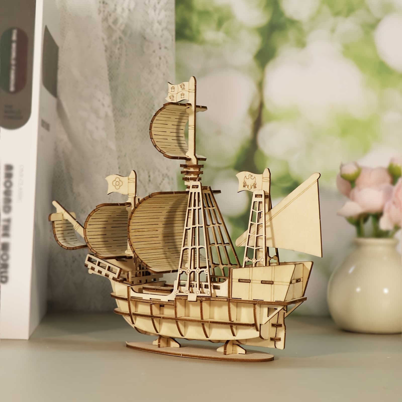 TEMU Ocean Sailboat 3d Wooden Puzzles Model Kits Christmas/birthday Gifts For Adults And Teens Handmade
