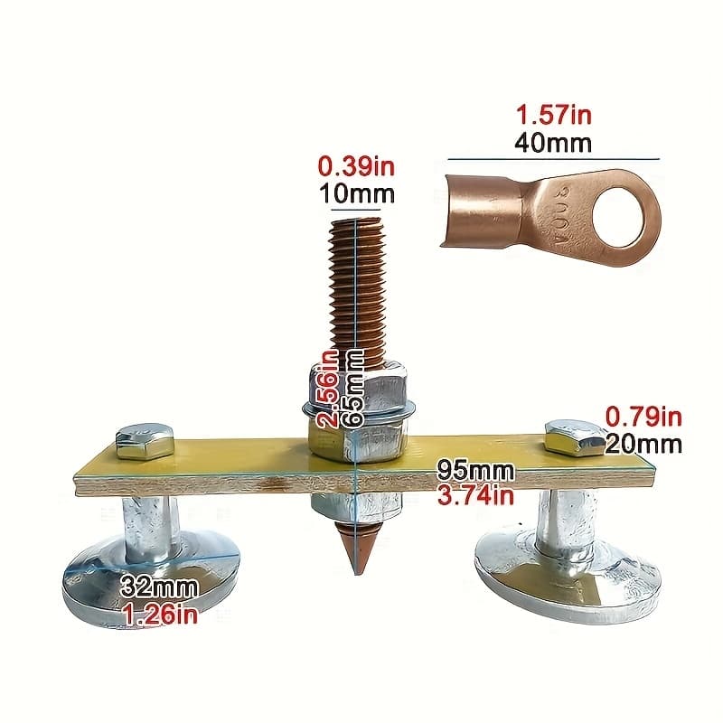 TEMU 1pc Strong Magnetic Welding Support Stud - Auto Bodywork Tool For Electric Welding, Ground Clamp Connector