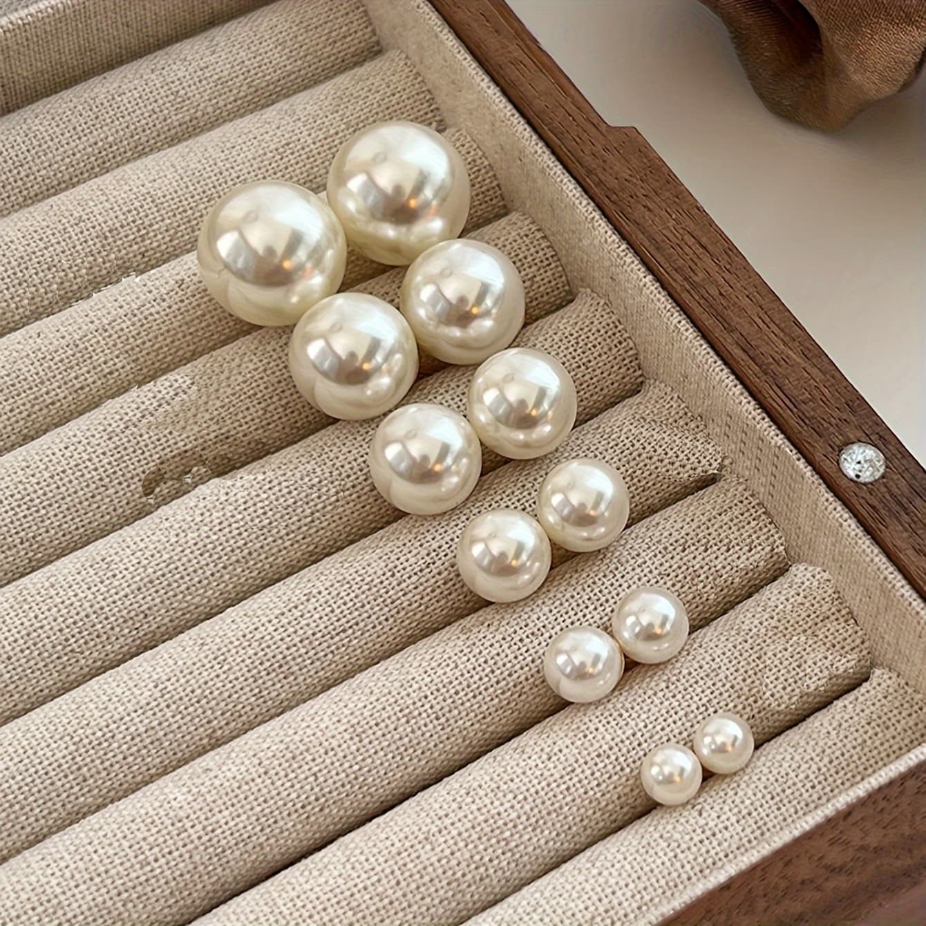 TEMU 6 Pairs Of French Retro Pearl Small Stud Earrings