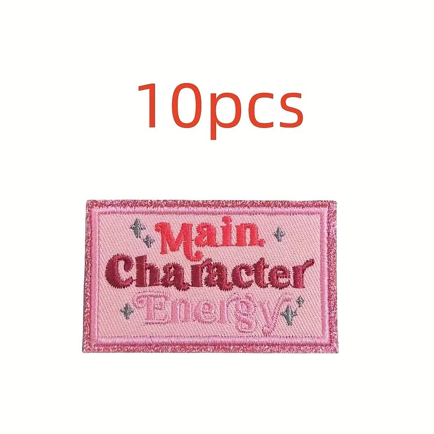 TEMU 10pcs Embroidery Patch Set - Individually Designed, Handmade, Ironed Or Sewn Embroidered Stickers For Diy Jackets, T-shirts, Hats, Backpacks, Jeans, Clothing Accessories Accessories