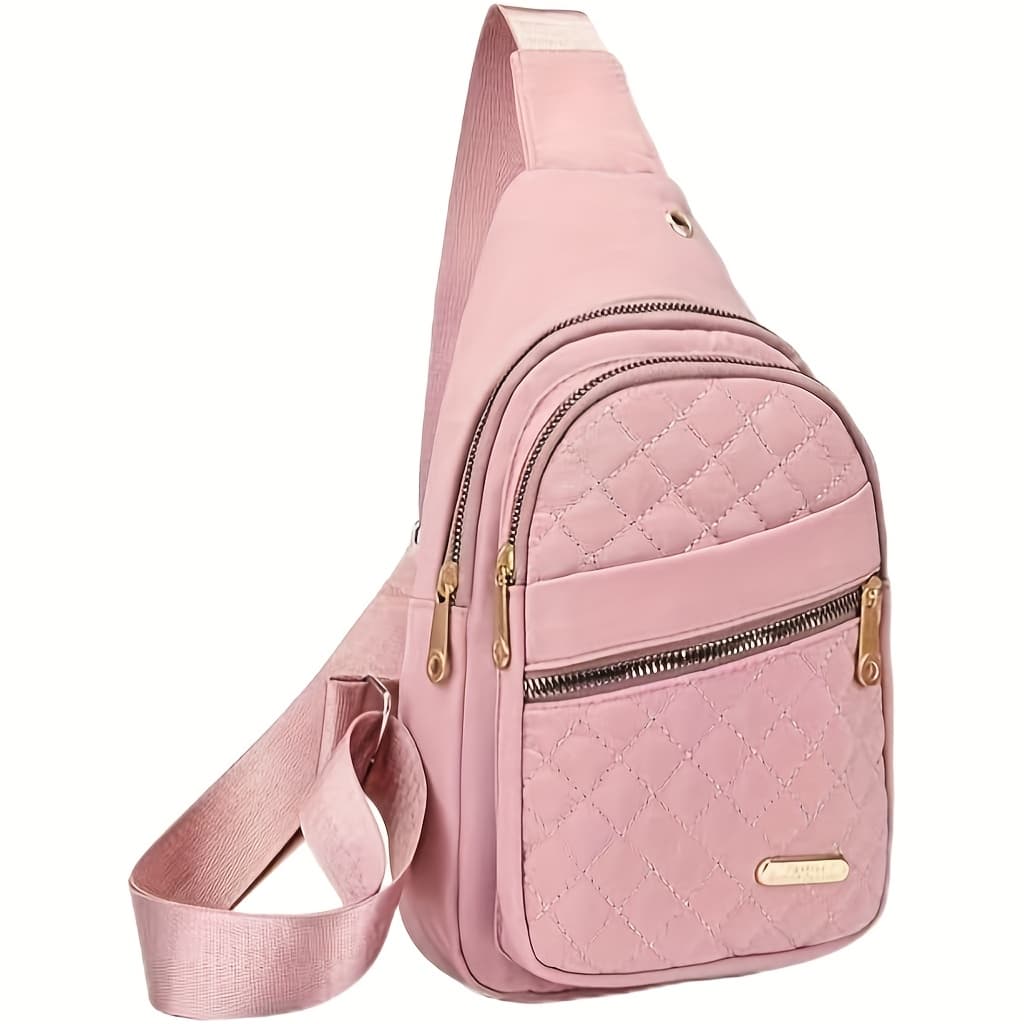 TEMU Trendy Crossbody Sling Bag For Women, A Vegan Chest Bag Featuring An Adjustable Strap, Perfect For Outdoor Activities Like Hiking And Traveling