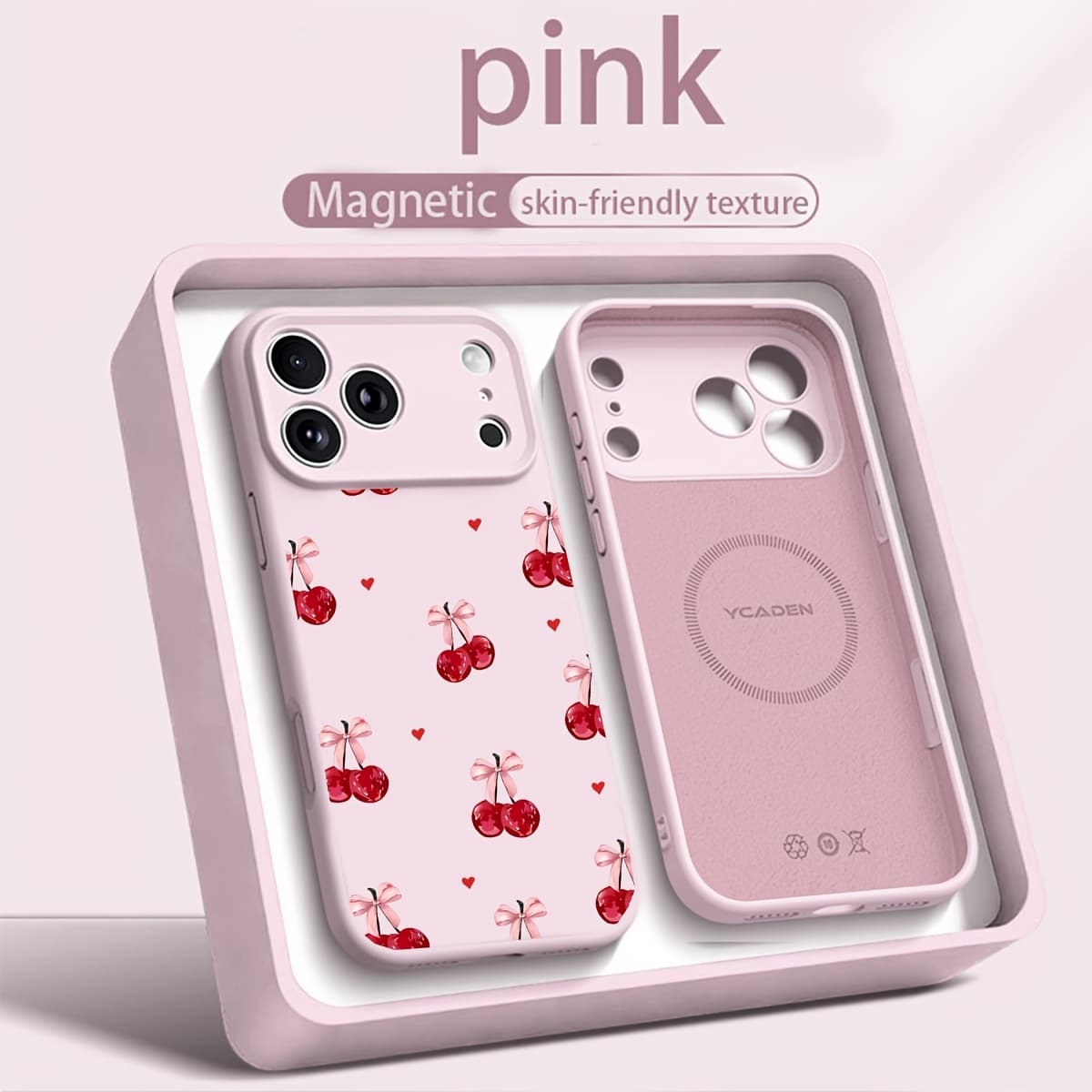 TEMU Tulip Theme Suitable For 17promax Phone Case Female Creative New Model 16pro Fine Hole Male 13 Magnetic Cartoon Anti Drop Iphone 15 High-end Feeling 14promax Lens All Inclusive Pro Female
