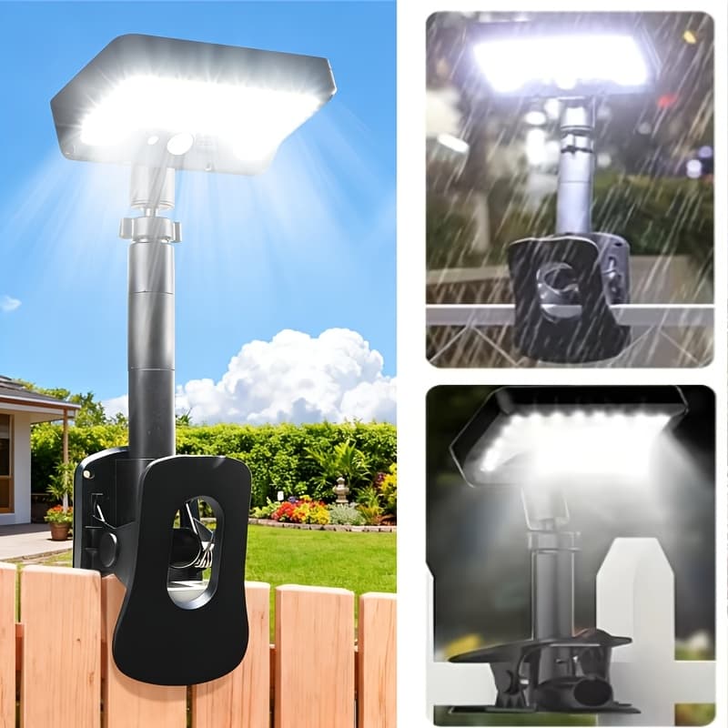 TEMU [] 2/1pack -on Wall Sconce, 98led, Ip65, 1600lm Outdoor Solar Light, -on Installation, 3 , Solar Lights For Chain Link Fence, Yard, Garage, Fence And Patio