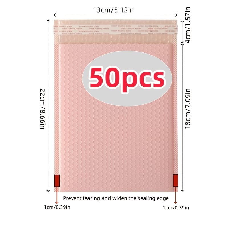 TEMU 50pcs, Nude Pink Co-extruded Film , Self-adhesive Mouth , Mailing And Bags, For , Jewelry, Cosmetics, Books, Clothing