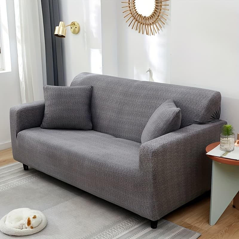 TEMU Texture Fully Wrapped Sofa Cover High Elastic Stretch (free Non-slip Fixed Rod)