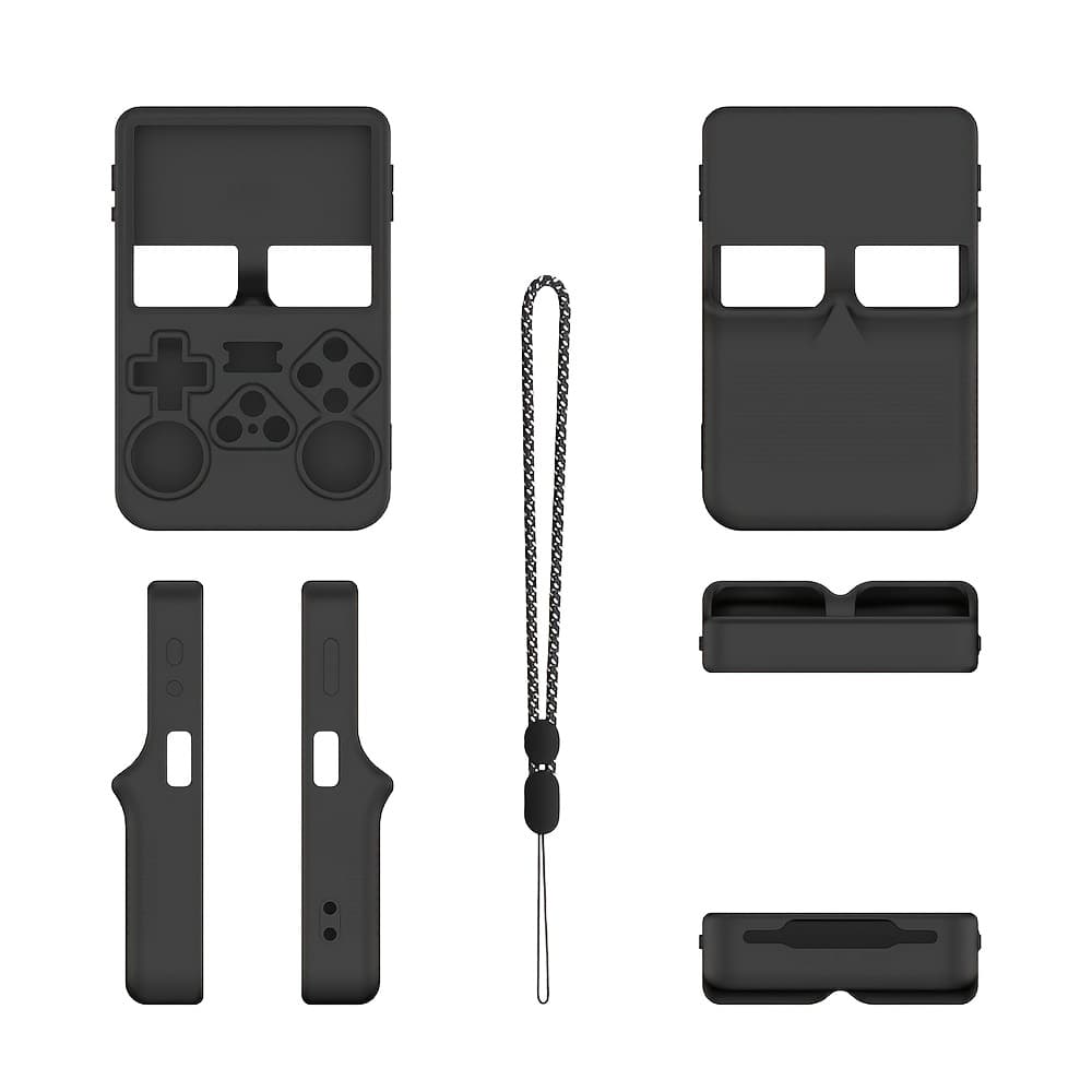 TEMU R36s Silicone Protective Case - Anti-slip Grip, Shoulder Strap | Prices Depending On Color | Retro Travel Storage Accessory, Handheld Game Accessory, Compact And Portable | Protector