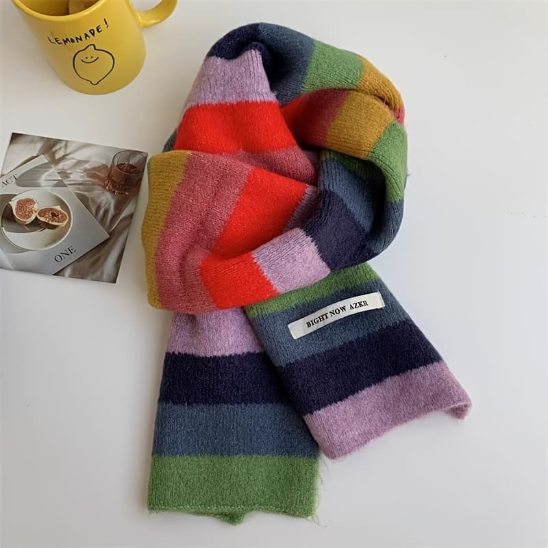 TEMU Forest Fluffy Green Scarf Autumn Winter Warm Versatile Neck Scarf