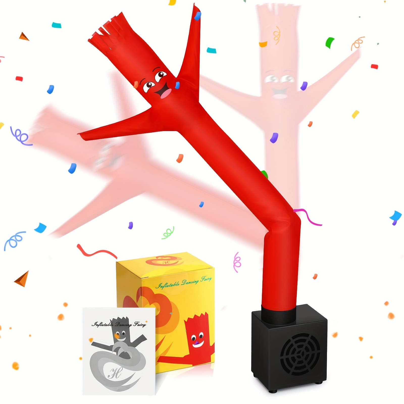 TEMU Mini Inflatable Tube Man Gag Funny Gift For Wacky Waving Inflatable Tube Guy With Blower Joke Desktop Quirky White Elephant Gift For Table Birthday Party Decor (funny)