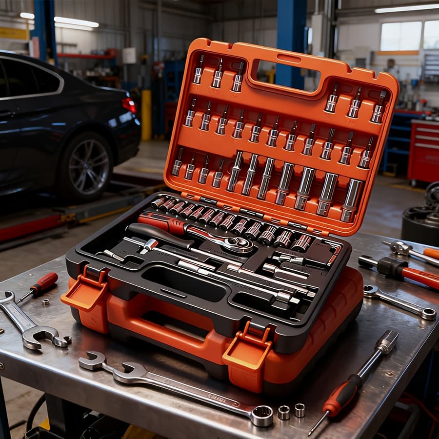 TEMU 899/52pcs Professional Tool Set, Multi-functional Toolbox, Portable Design, For Home And Car Repair, A Tool Set For Enthusiasts And Professionals, A Gift For , Local Shipping