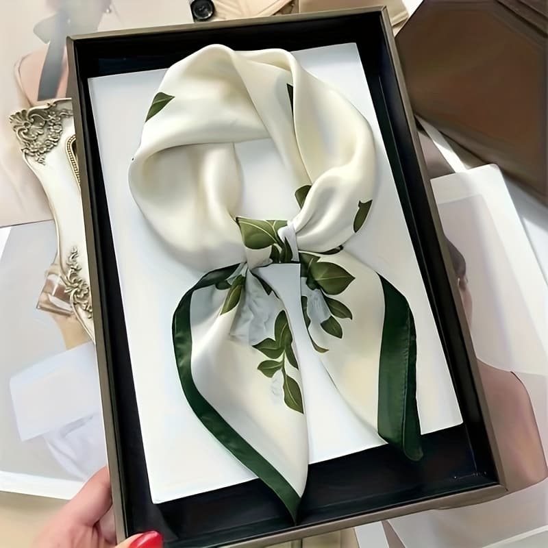 TEMU Women's Small Square Scarf Fashionable Versatile Neck Scarf Uniform Accessory Suitable For All