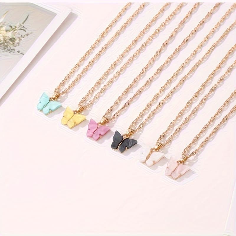TEMU 6 Easy And Versatile Acrylic Necklace Best Friend Gift Set