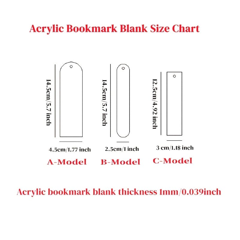 TEMU 30pcs Clear Acrylic Bookmarks - 0.039 Inch Thick Blank Craft Bookmarks With Hanging Holes For Diy Projects, Holiday Gift Tags, And Stylish Bookends (tassels Not Included), Bookmarks For Reading