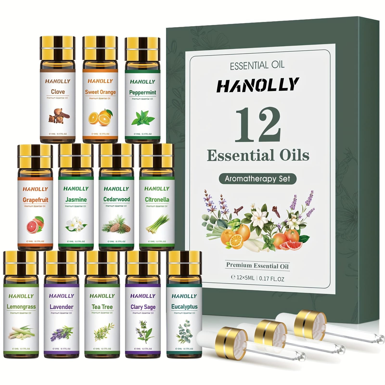 TEMU Essential Oils Set - 24pcs Essential Oil Kit For Diffuser, Aromatherapy, Candle Making - Premium Aromatherapy Diffuser Oils Set