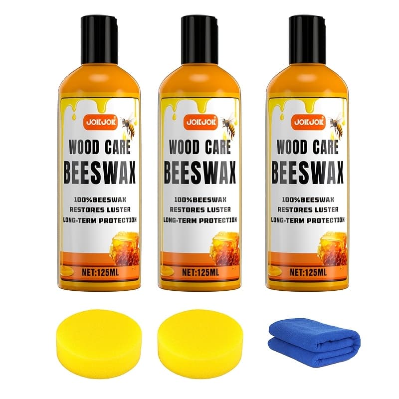 TEMU 3pcs Professional-grade Natural Beeswax Wood Balm | Moisturizes To Prevent And | Suitable For Solid Wood Furniture, Floors, Countertops, | To Scratches & Restore Like-new