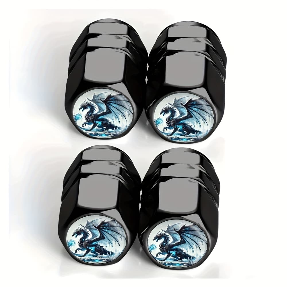 TEMU 4pcs Dragon, Winter's Fury Tire Valve Caps - For Cars, Trucks, Suvs And Motorcycles, Durable Aluminum Alloy, Stylish And Practical Dust-proof Design, Vehicle Accessories | Accessories |