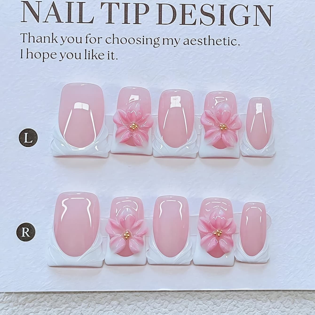 TEMU 10pcs Y2k Style Duckbill Nail Art Stickers Set, Handmade French Manicure, Design, Perfect For Women &