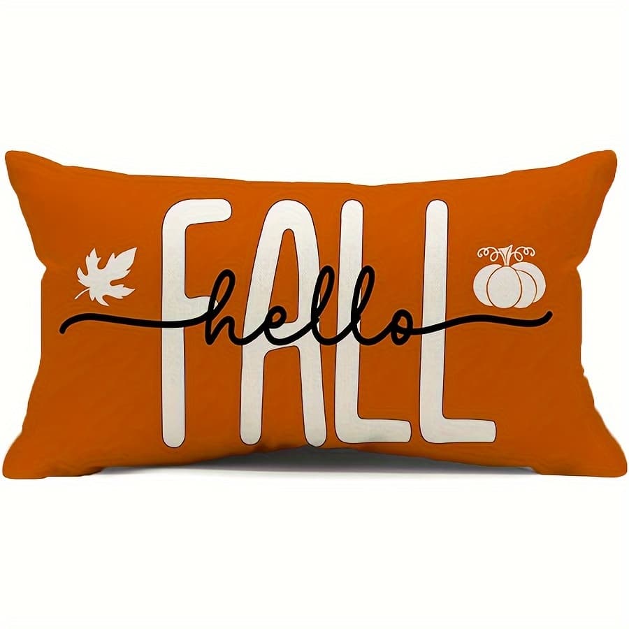 TEMU 1pc, Fall Pillow Covers 12x20, Autumn Throw Pillow Cover Decorations Pillow Covers Outdoor Fall Pillows Decorative For Fall Decor