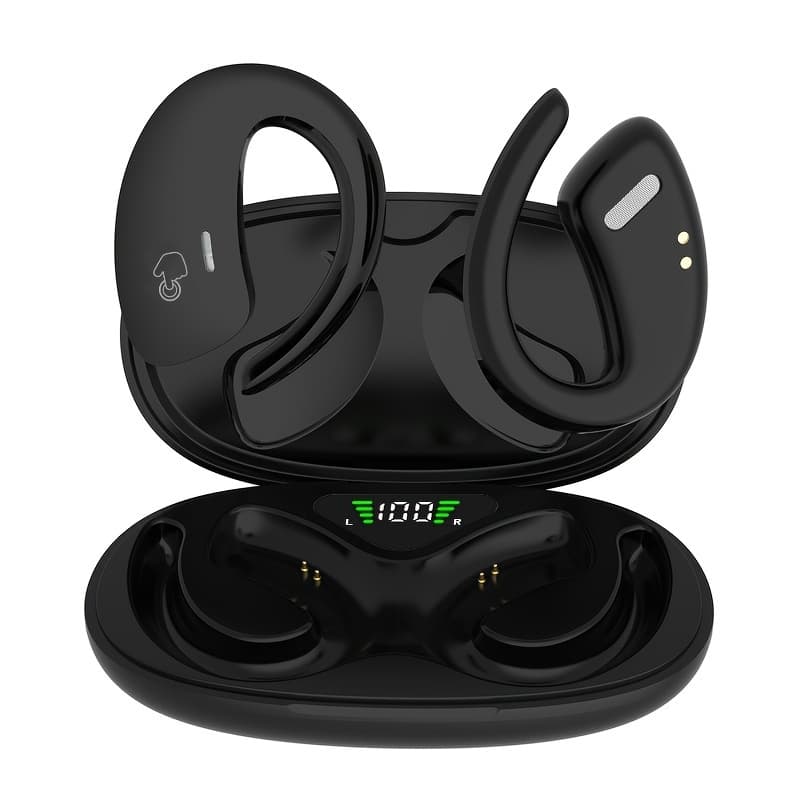 TEMU 90h Wireless Earphones - Long-lasting Wireless Sound With Advanced Enc Noise Cancellation, 3d Deep , And Earhooks For Wireless Running - Universal For Los And Devices
