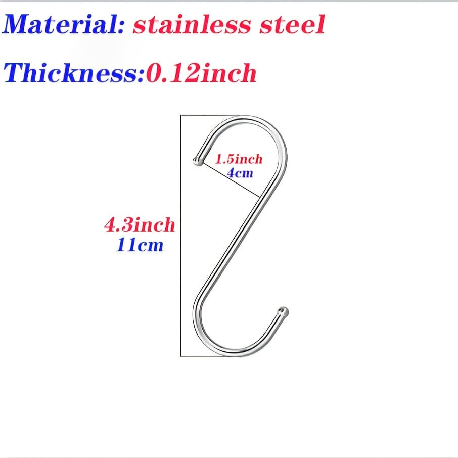 TEMU 10pcs Stainless Steel Hooks, Heavy-duty Metal Hooks, Kitchen, Bathroom, Bedroom And Office Hooks, Kitchen, Office, Bathroom And Bedroom Hooks, Hardware Fasteners