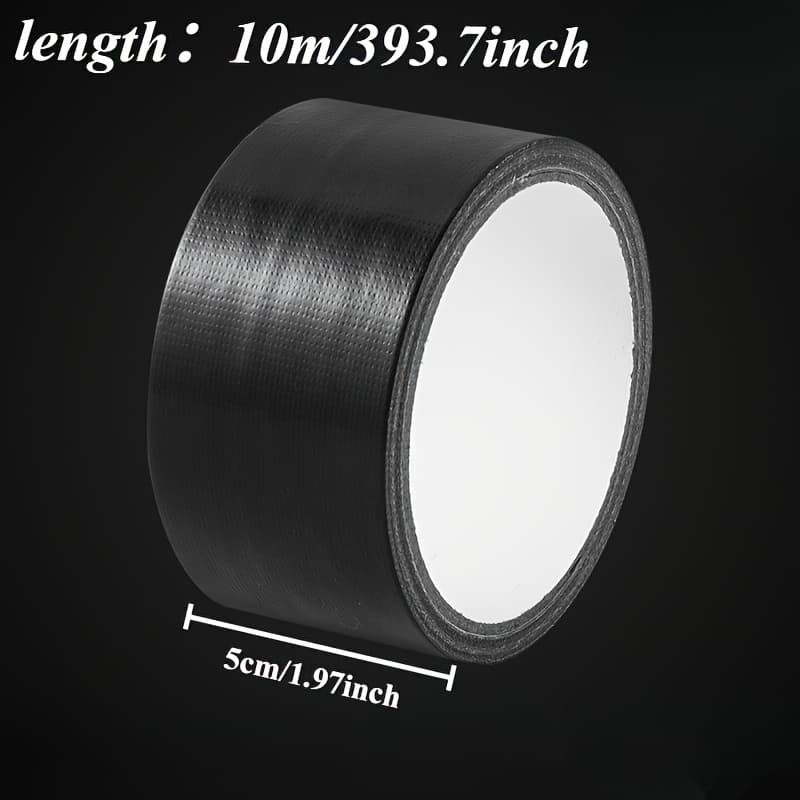 TEMU High- Black Cloth-based Self-adhesive Tape - Heavy-duty Wear-resistant Repair Tape, Suitable For Cushions, Leather Seats, Sofas, Motorcycle And Car Seats