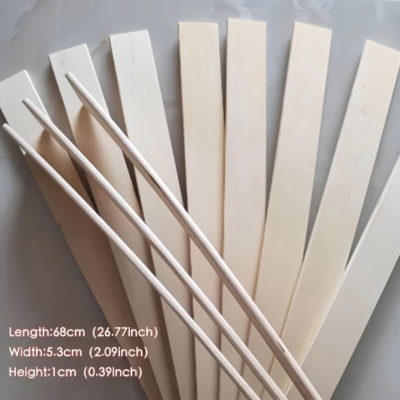 TEMU 10pcs 26.77 X 2.09 Inches Wooden Slats, Sofa, Bed Board Replacement Wooden Slats For Bed Board, Sofa Repair Additions, For Scenes, With