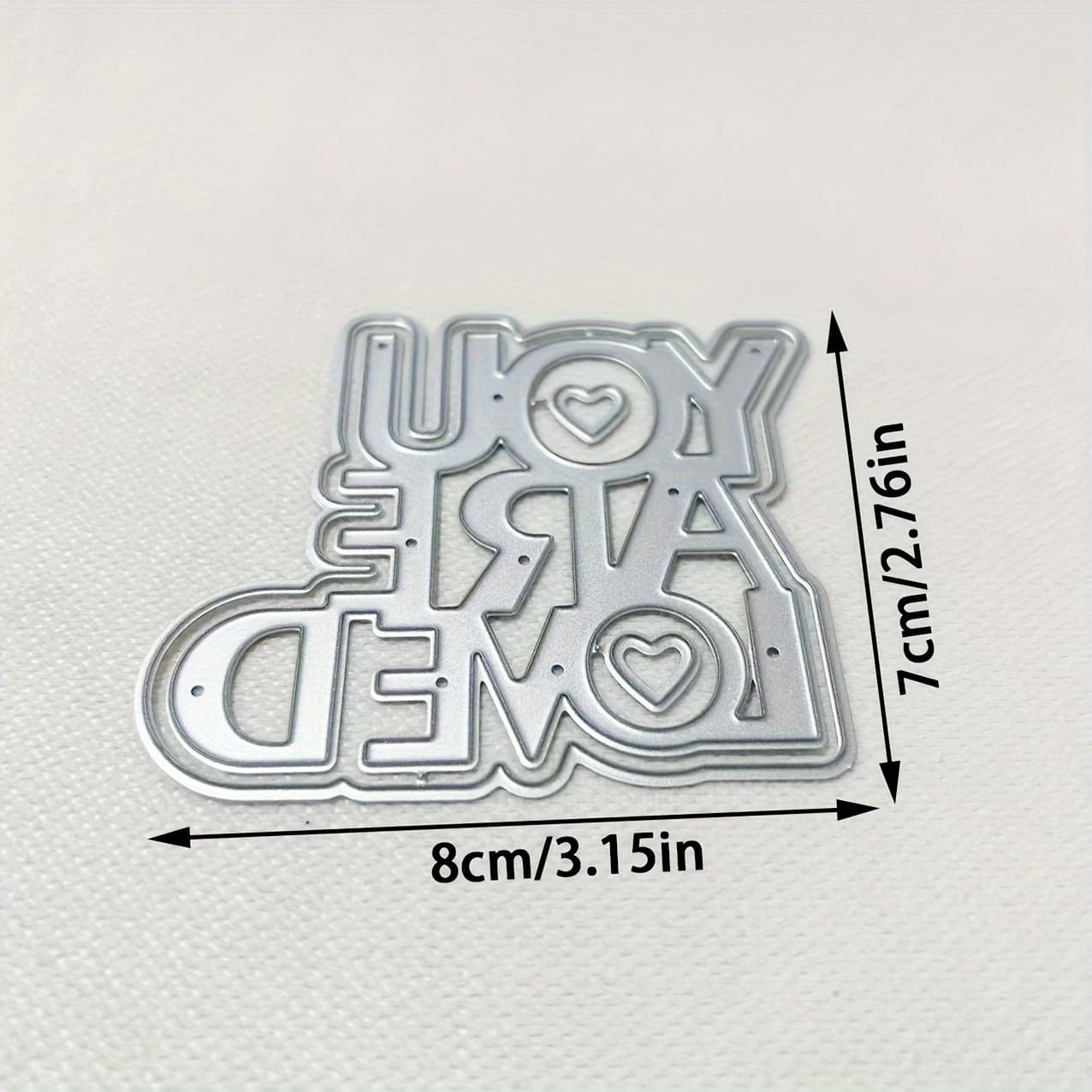 TEMU 1pc You Are Metal Die Cut, Scrapbooking Embossing Template, Handmade Card Creation Metal Cutting Dies, Tools For Gift Card Making