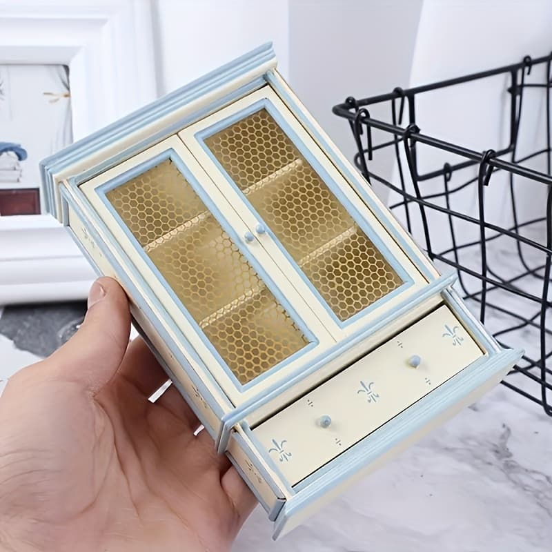 TEMU 1: 12 Dollhouse Miniature Kitchen Furniture White Cabinets Display Cabinets Gifts