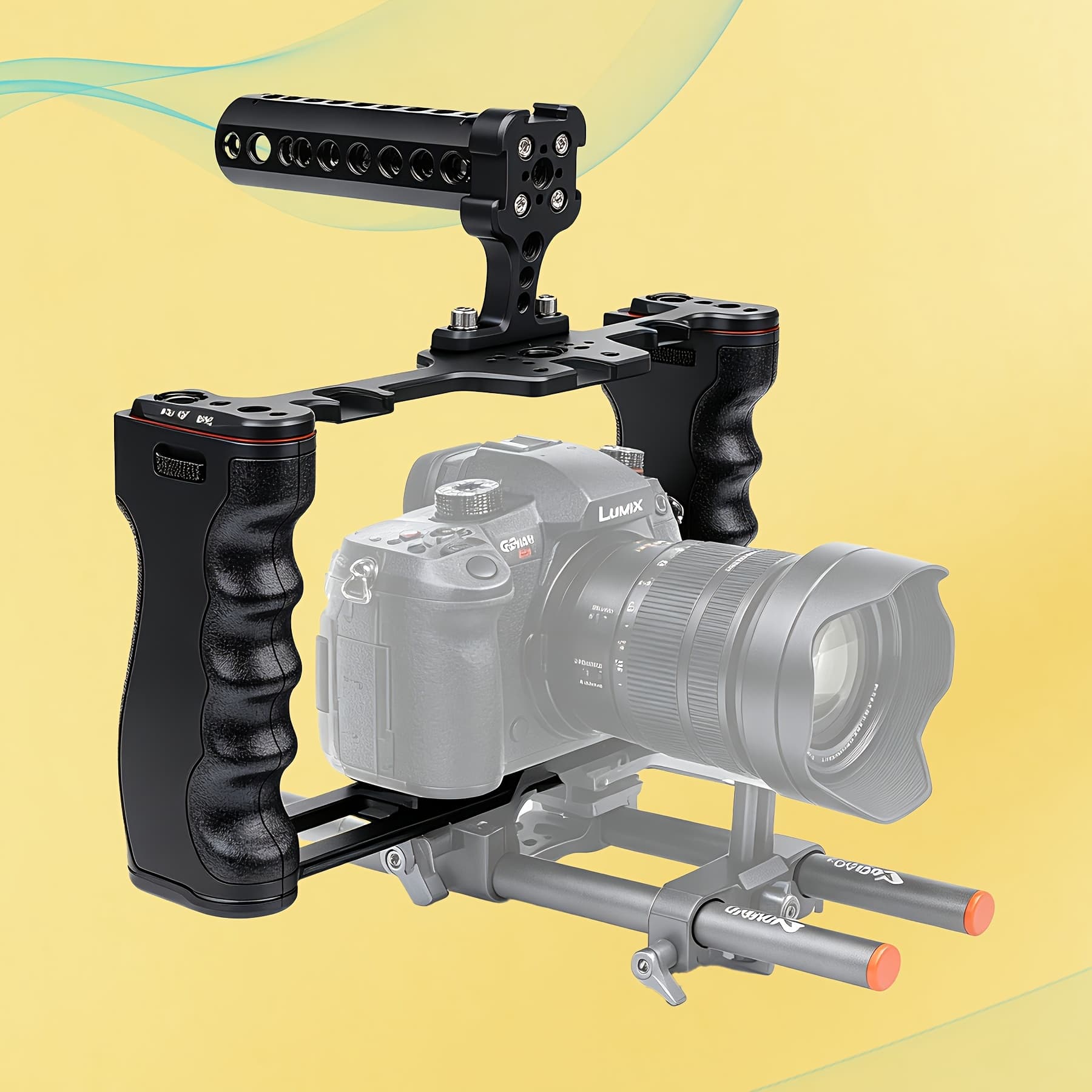 TEMU Zeadio Camera Video Rig, Aluminum Filmmaking Kit With Top Handle And Arca-type Base, Compatible With All Dslr Cameras And Camcorders