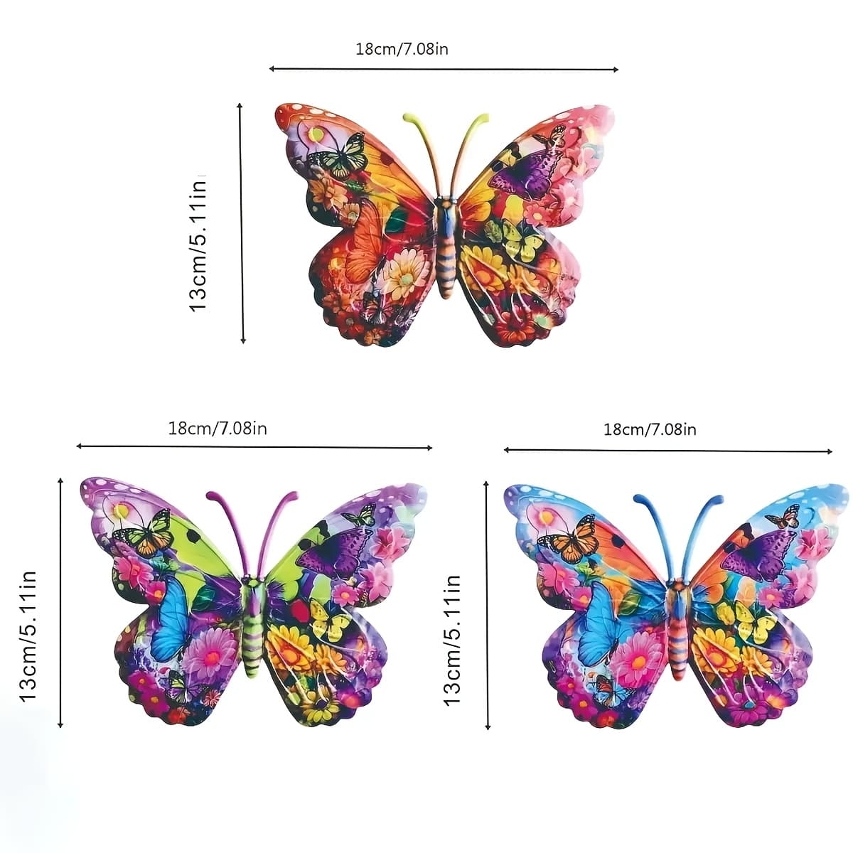 TEMU 【2.5d】 [2.5d] 3pcs Wall Decor Set, Handmade Crafts Suitable For Outdoor Walls, Gardens, Courtyards, , Fences, , Patios, And Park Decorations, No Electricity Required And Reusable