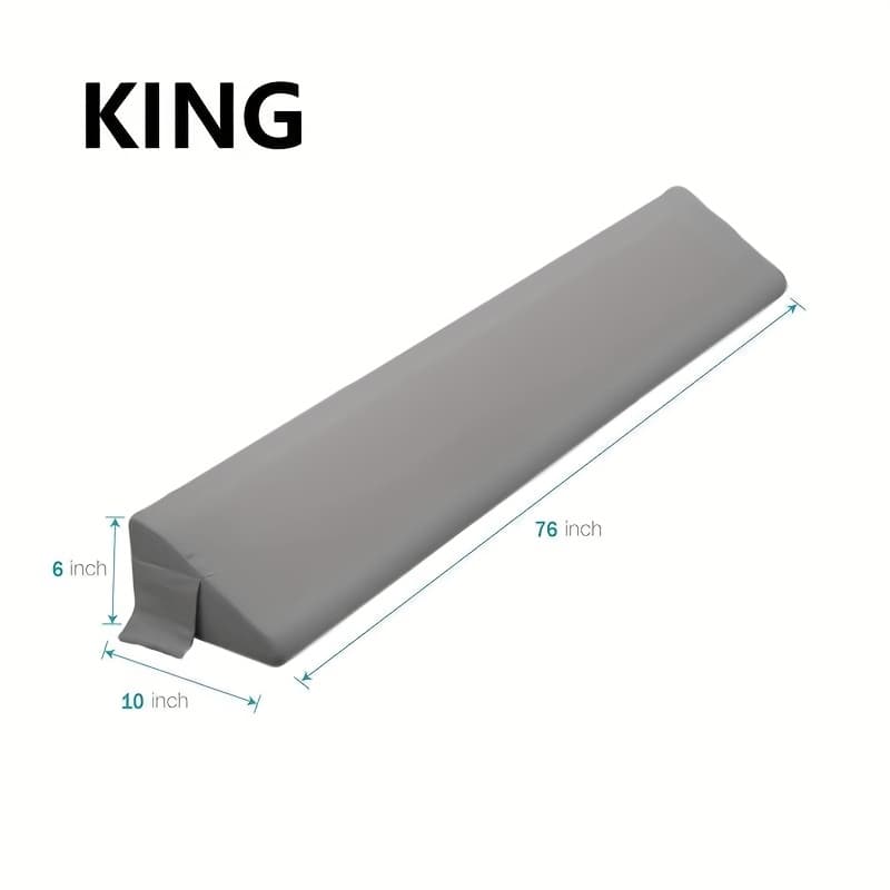 TEMU Gray Bed Wedge Pillow For Mattresses, Pillow Wedge For Headboard , Bed Pillow, With Snoring, Post-surgery, Pregnancy - Machine Washable Mattress Wedge With Filling