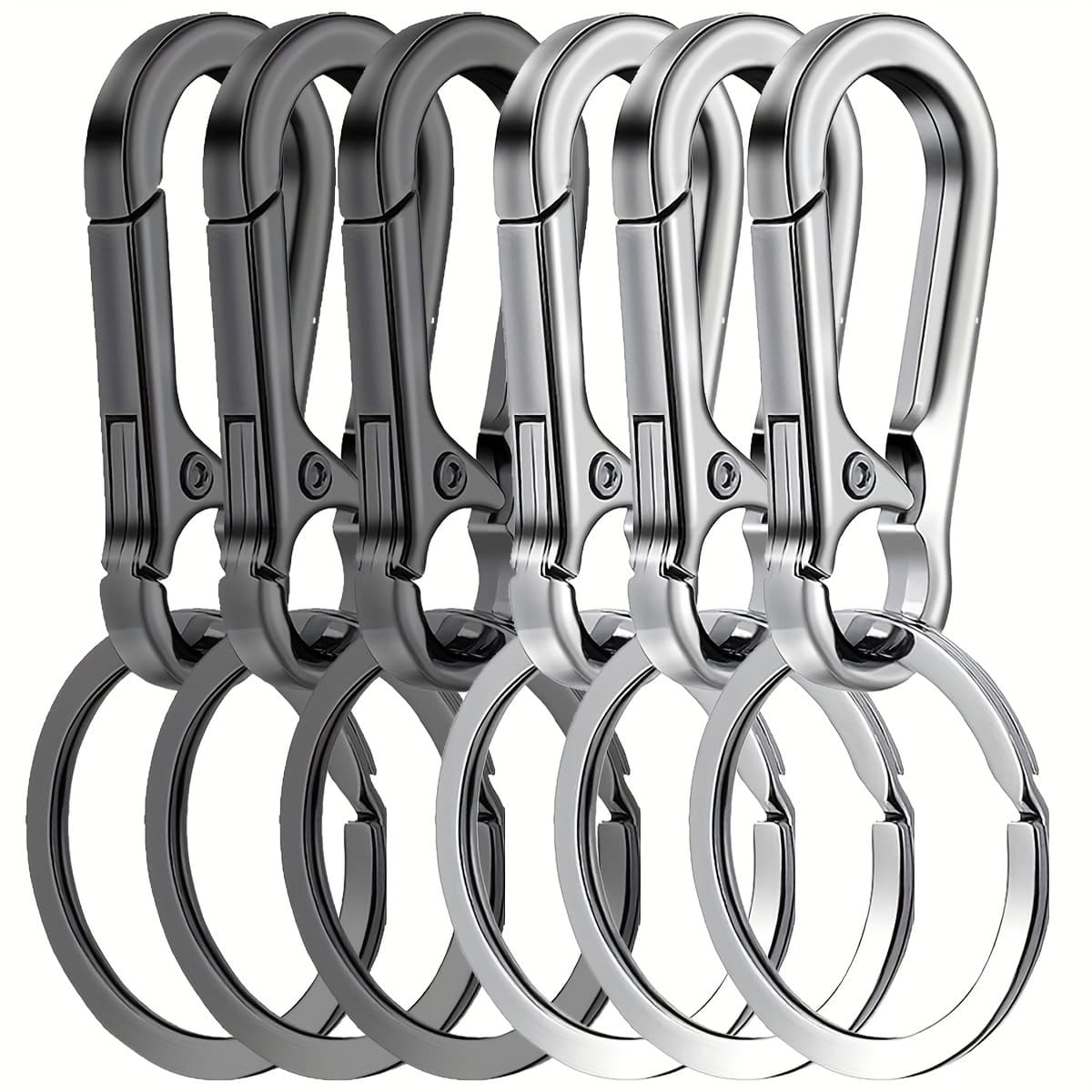 TEMU 6pcs Small Key Ring, Mini Edc Key Ring Chain Rack Storage Bag, Suitable For Hook, Car Key Chain, Parachute Key Chain Lanyard