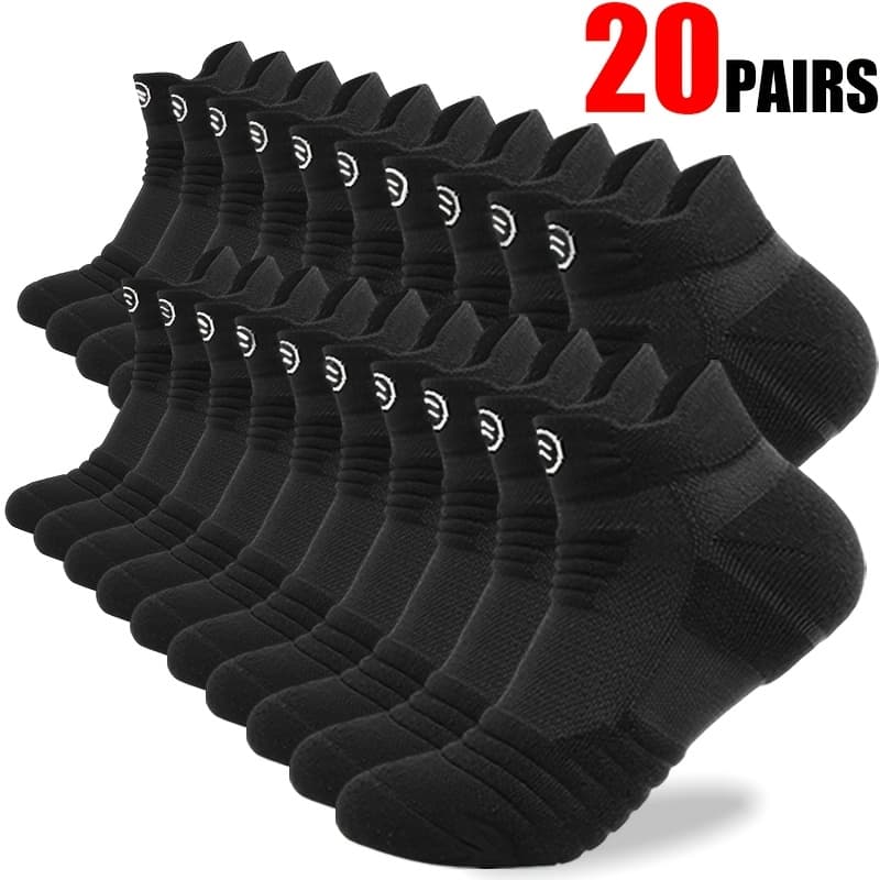 TEMU 20 Pairs Of /summer Breathable, Sweat-absorbent, Simple, Versatile, Soft, Comfortable, Thin Unisex Ankle Socks