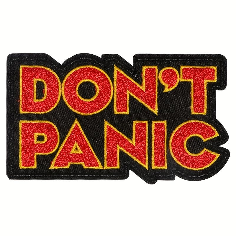 TEMU 1pc 1pcs Suitable For Jacket & Backpack Patch - Iron-on/sew-on Embroidered Applique, ' Guide To , Geek Quote Pop Gift For Fans, For Fans Worldwide